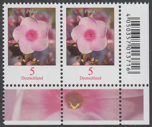 BUND 2017 Michel-Nummer 3296 postfrisch horiz.PAAR ECKRAND unten rechts