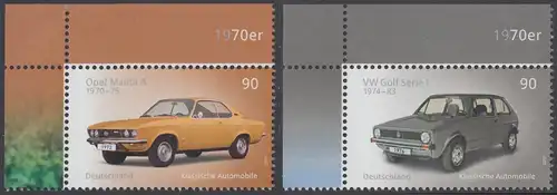 BUND 2017 Michel-Nummer 3297-3298 postfrisch SATZ(2) EINZELMARKEN ECKRÄNDER oben links