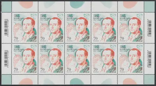 BUND 2017 Michel-Nummer 3338 postfrisch BOGEN(10)