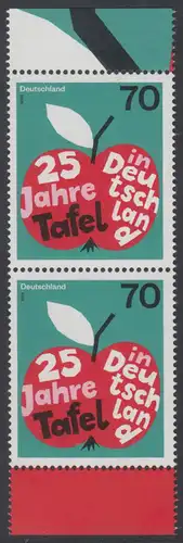 BUND 2018 Michel-Nummer 3361 postfrisch vert.PAAR RÄNDER oben/unten (a)