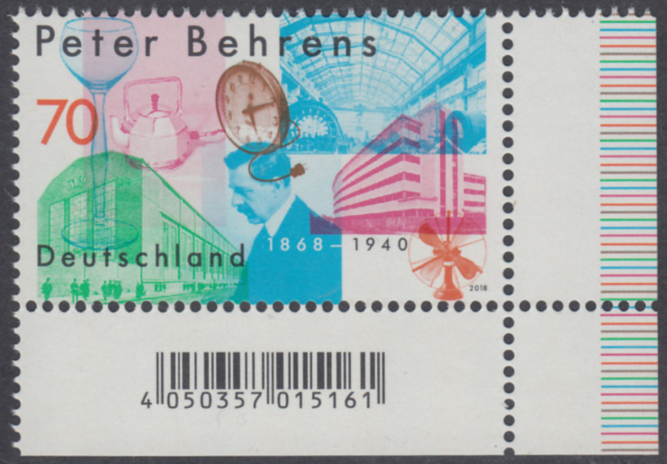 BUND 2018 Michel-Nummer 3373 postfrisch EINZELMARKE ECKRAND unten ...