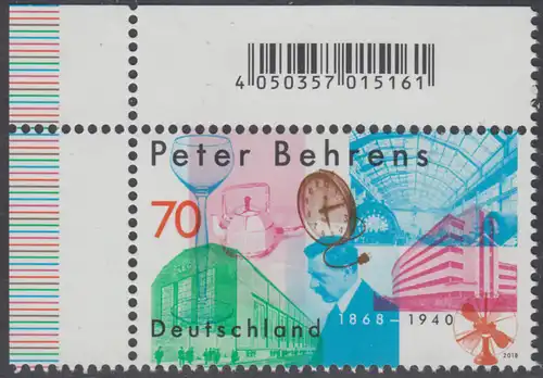 BUND 2018 Michel-Nummer 3373 postfrisch EINZELMARKE ECKRAND oben links