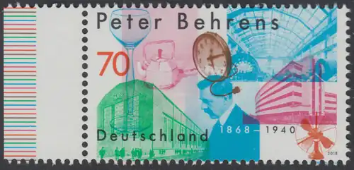 BUND 2018 Michel-Nummer 3373 postfrisch EINZELMARKE RAND links