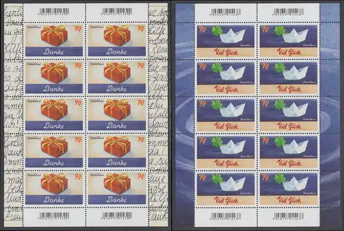 BUND 2018 Michel-Nummer 3386-3387 postfrisch SATZ(2) BÖGEN(je 10)