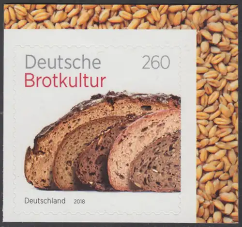 BUND 2018 Michel-Nummer 3390 postfrisch EINZELMARKE (aus MH/selbstklebend) Rand oben rechts