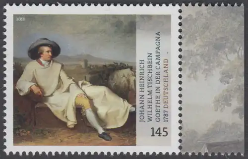 BUND 2018 Michel-Nummer 3393 postfrisch EINZELMARKE RAND rechts (a)