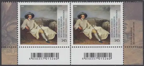 BUND 2018 Michel-Nummer 3393 postfrisch horiz.PAAR ECKRÄNDER unten rechts/links