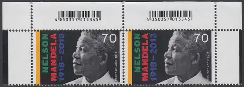 BUND 2018 Michel-Nummer 3404 postfrisch horiz.PAAR ECKRÄNDER oben rechts/links