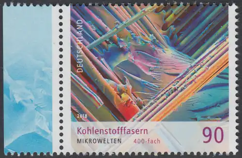 BUND 2018 Michel-Nummer 3413 postfrisch EINZELMARKE RAND links (c)