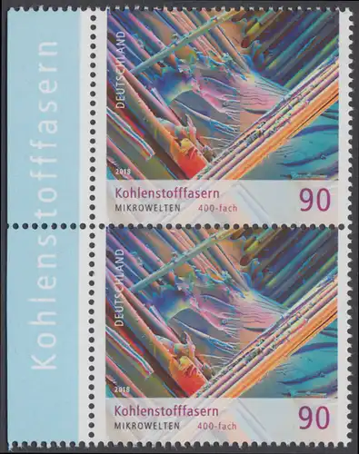 BUND 2018 Michel-Nummer 3413 postfrisch vert.PAAR RÄNDER links (a)