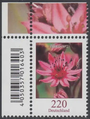 BUND 2018 Michel-Nummer 3414 postfrisch EINZELMARKE ECKRAND oben links