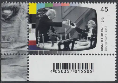 BUND 2018 Michel-Nummer 3415 postfrisch EINZELMARKE ECKRAND unten links