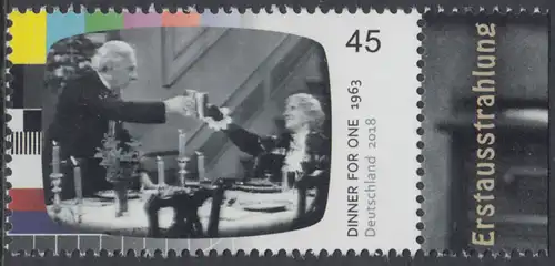 BUND 2018 Michel-Nummer 3415 postfrisch EINZELMARKE RAND rechts (a)