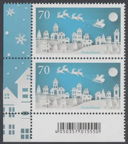 BUND 2018 Michel-Nummer 3421 postfrisch vert.PAAR ECKRAND unten links