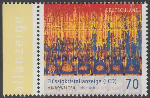 BUND 2018 Michel-Nummer 3427 postfrisch EINZELMARKE RAND links (a)