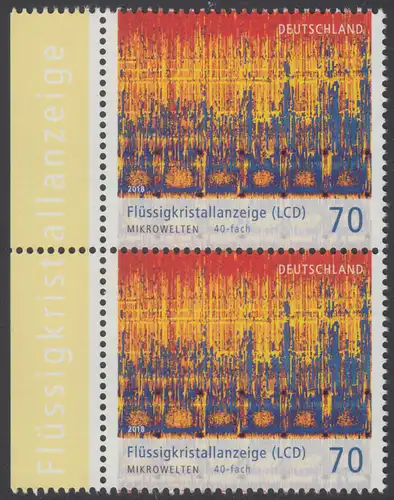 BUND 2018 Michel-Nummer 3427 postfrisch vert.PAAR RÄNDER links