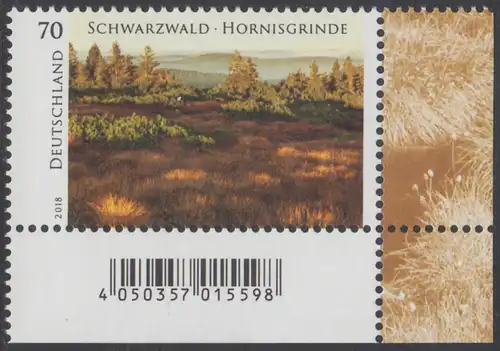 BUND 2018 Michel-Nummer 3428 postfrisch EINZELMARKE ECKRAND unten rechts