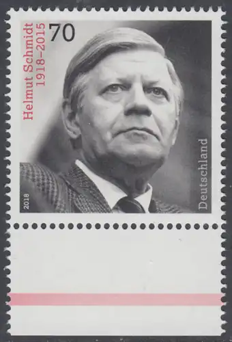 BUND 2018 Michel-Nummer 3429 postfrisch EINZELMARKE RAND unten (a)