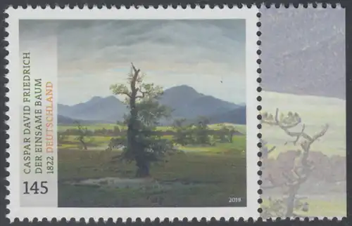 BUND 2019 Michel-Nummer 3433 postfrisch EINZELMARKE RAND rechts (b)