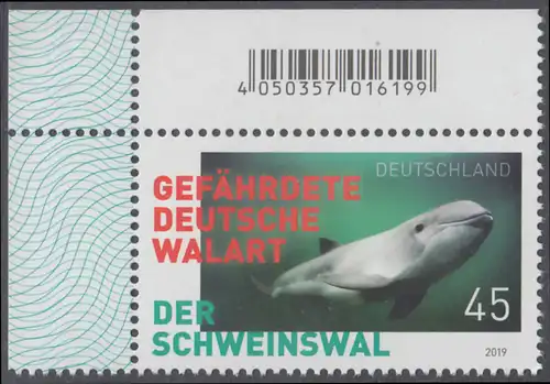 BUND 2019 Michel-Nummer 3436 postfrisch EINZELMARKE ECKRAND oben links