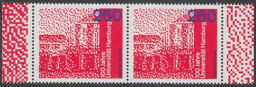 BUND 2019 Michel-Nummer 3449 postfrisch horiz.PAAR RÄNDER rechts/links (a)