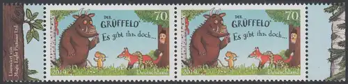 BUND 2019 Michel-Nummer 3450 postfrisch horiz.PAAR RÄNDER rechts/links (c)
