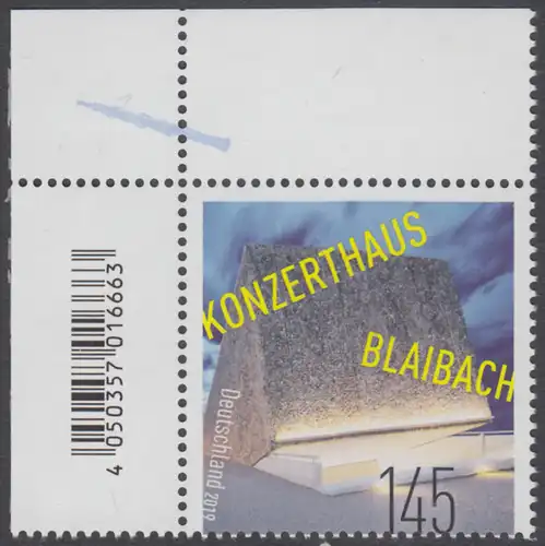 BUND 2019 Michel-Nummer 3451 postfrisch EINZELMARKE ECKRAND oben links