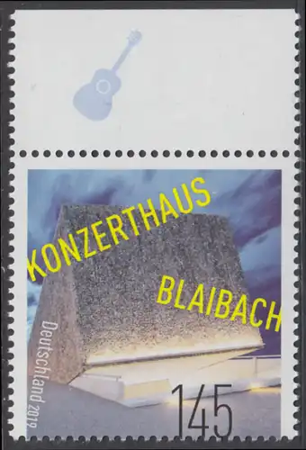 BUND 2019 Michel-Nummer 3451 postfrisch EINZELMARKE RAND oben (c)