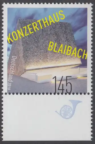 BUND 2019 Michel-Nummer 3451 postfrisch EINZELMARKE RAND unten (a)