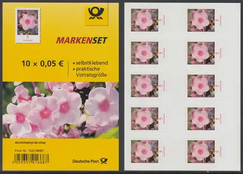 BUND 2019 Michel-Nummer 3459 postfrisch MARKENHEFT(10) (selbstklebend)