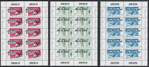 BUND 2019 Michel-Nummer 3460-3462 postfrisch SATZ(3) BÖGEN(je 10)