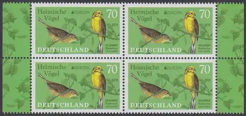 BUND 2019 Michel-Nummer 3463 postfrisch BLOCK RÄNDER rechts/links