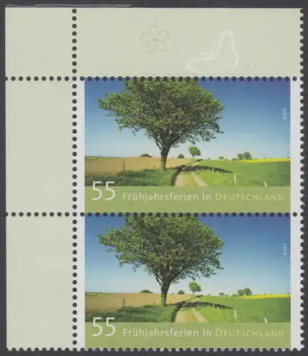 BUND 2012 Michel-Nummer 2917 postfrisch vert.PAAR ECKRAND oben links