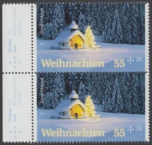 BUND 2012 Michel-Nummer 2961 postfrisch vert.PAAR RÄNDER links