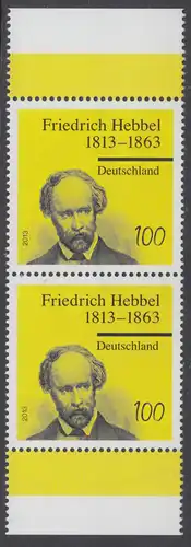 BUND 2013 Michel-Nummer 2990 postfrisch vert.PAAR RÄNDER oben/unten