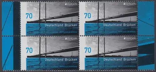 BUND 2018 Michel-Nummer 3383 postfrisch BLOCK RÄNDER rechts/links 