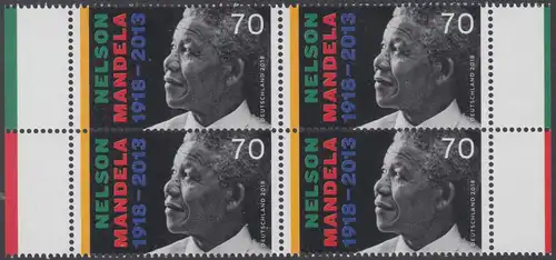 BUND 2018 Michel-Nummer 3404 postfrisch BLOCK RÄNDER rechts/links 