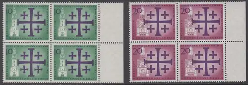 BERLIN 1961 Michel-Nummer 215-216 postfrisch SATZ(2) BLÖCKE RÄNDER rechts - Deutscher Evangelischer Kirchentag, Berlin