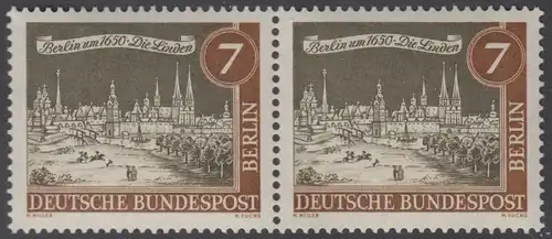 BERLIN 1962 Michel-Nummer 218 postfrisch horiz.PAAR - Alt-Berlin: Die Linden