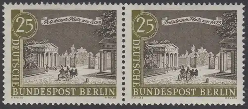 BERLIN 1962 Michel-Nummer 222 postfrisch horiz.PAAR - Alt-Berlin: Potsdamer Platz