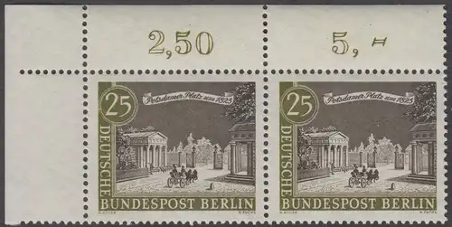 BERLIN 1962 Michel-Nummer 222 postfrisch horiz.PAAR ECKRAND oben links - Alt-Berlin: Potsdamer Platz