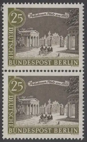 BERLIN 1962 Michel-Nummer 222 postfrisch vert.PAAR - Alt-Berlin: Potsdamer Platz