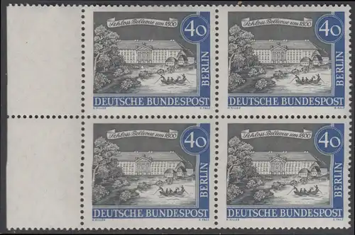 BERLIN 1962 Michel-Nummer 223 postfrisch BLOCK RÄNDER links - Alt-Berlin: Schloss Bellevue