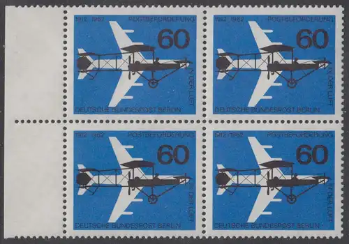 BERLIN 1962 Michel-Nummer 230 postfrisch BLOCK RÄNDER links - Luftpostbeförderung