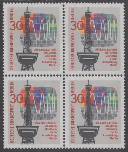 BERLIN 1967 Michel-Nummer 309 postfrisch BLOCK - Große Deutsche Funkausstellung, Berlin