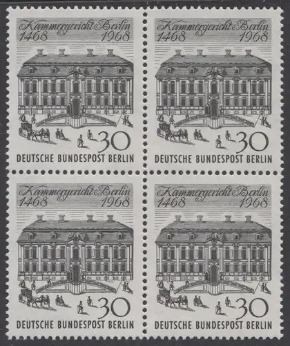 BERLIN 1968 Michel-Nummer 320 postfrisch BLOCK - Kammergericht Berlin