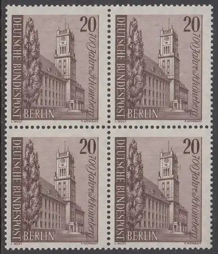 BERLIN 1964 Michel-Nummer 233 postfrisch BLOCK - Schöneberg, Rathaus