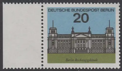 BERLIN 1964 Michel-Nummer 236 postfrisch EINZELMARKE RAND links - Hauptstädte der Länder der Bundesrepublik Deutschland: Berlin