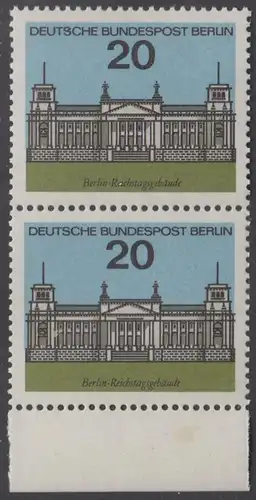 BERLIN 1964 Michel-Nummer 236 postfrisch vert.PAAR RAND unten - Hauptstädte der Länder der Bundesrepublik Deutschland: Berlin