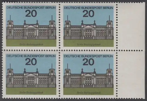 BERLIN 1964 Michel-Nummer 236 postfrisch BLOCK RÄNDER rechts - Hauptstädte der Länder der Bundesrepublik Deutschland: Berlin
